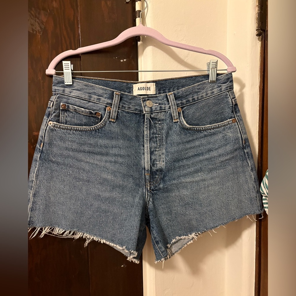 AGOLDE Parker long shorts skywave blue size 28 - Picture 4 of 6